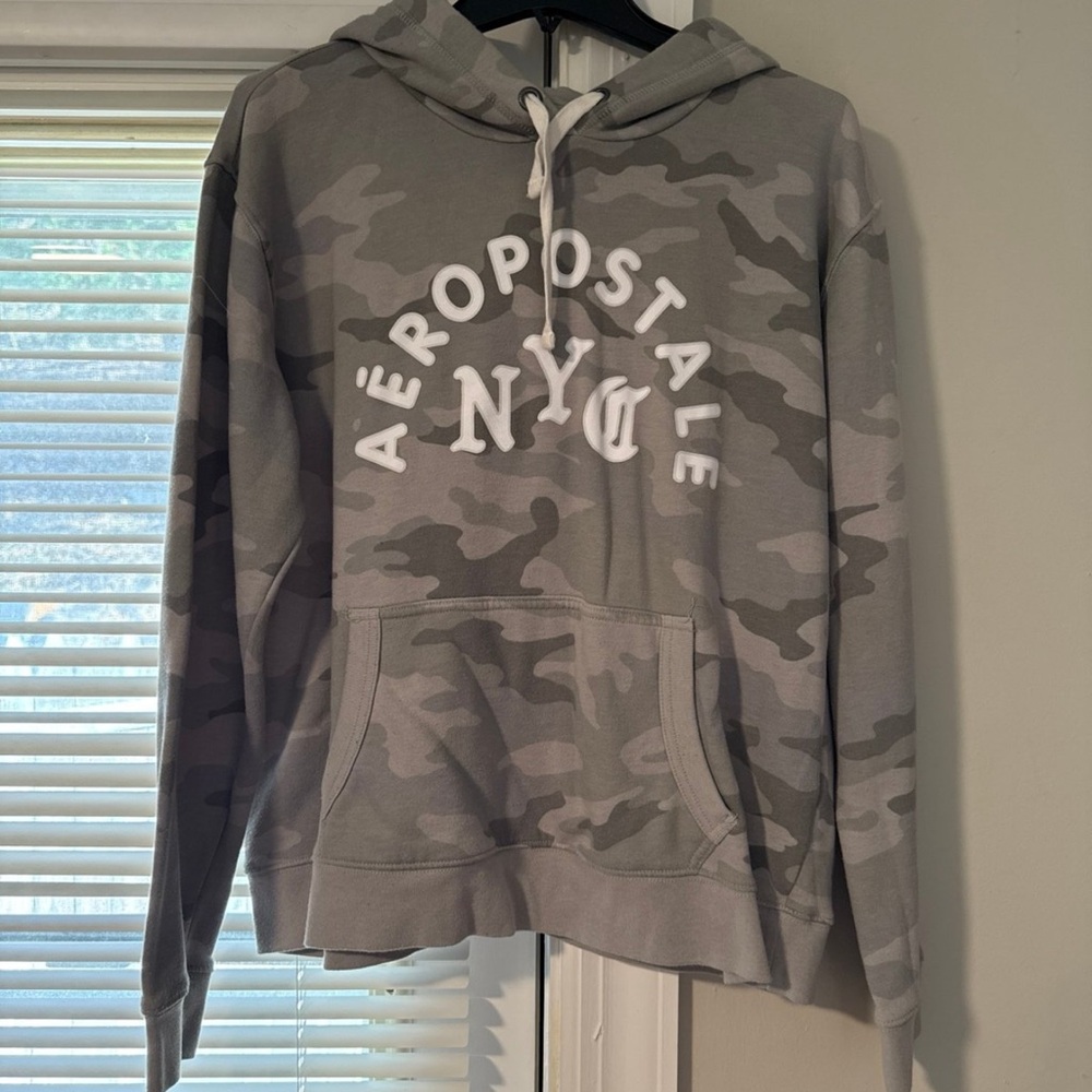 Aeropostale Gray Camo Hoodie